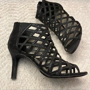 Black Strappy Dress Heel Sandals A.N.A Size 8